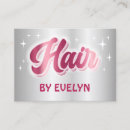 Search for silver foil business cards Hair stylist