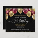 Search for maroon black birthday invitations Party