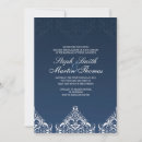 Search for blue damask wedding invitations Vintage