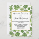 Search for tropical leaves wedding invitations Exotic