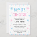 Search for snow gender reveal invitations Baby its cold outside