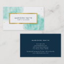 Search for turquoise business cards Makeup artist
