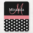Search for polka dot monogram mousepads Modern