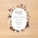 Search for clear bridal shower invitations Floral