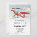 Search for vintage airplane birthday invitations Planes