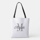 Search for black and white tote bags Typography