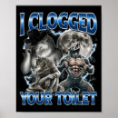 Search for wolf meme posters Toilet