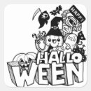 Search for halloween envelope seals Black and white