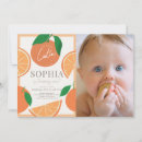 Search for orange 1st birthday invitations Baby girl