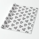 Search for engagement wrapping paper Black and white