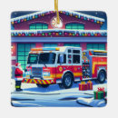 Search for firefighter christmas tree decorations Santa