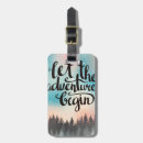 Search for adventure begins luggage tags Typography