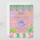 Search for three rex girl birthday invitations Third