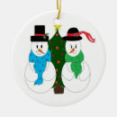 Search for snowman couple christmas tree decorations Winter