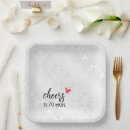 Search for 70th wedding anniversary paper plates Heart