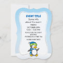 Search for cartoon penguin invitations Cute