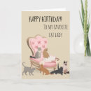 Search for cat lady birthday cards Humour