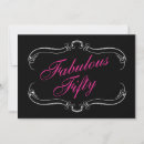 Search for red fifty and fabulous invitations White