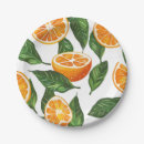Search for orange fruit plates Green leaves