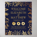 Search for navy and gold wedding posters Botanical