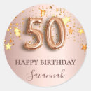Search for balloons on 50th birthday stickers For her