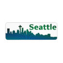 Search for city skyline return address labels Black