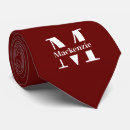 Search for name ties Monogrammed