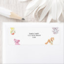 Search for baby farm animals return address labels Red