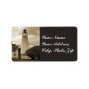 Search for historical return address labels Lighthouse