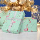 Search for pink flamingo christmas wrapping paper Winter