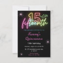 Search for neon quinceanera invitations Modern