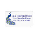 Search for royal blue wedding return address labels Peacock