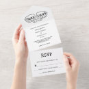 Search for non traditional wedding invitations Black and white