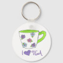 Search for tea round key rings Heart