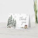 Search for pine tree thank you cards Winter
