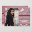Search for wood graduation invitations Pink