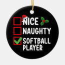 Search for softball christmas tree decorations Santa