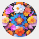 Search for abstract floral design stickers Pattern