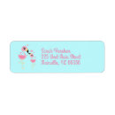 Search for flamingo bird return address labels Pink
