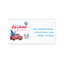 Search for classic red and white return address labels Watercolor