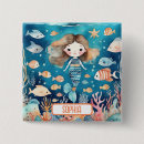 Search for cute fish badges Watercolor