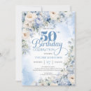 Search for ivory birthday invitations Dusty blue