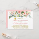 Search for pink and gold graduation invitations High school or college