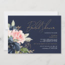 Search for navy and blush bridal shower invitations Modern