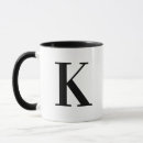 Search for letter k mugs Black and white