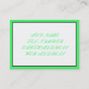 Search for green and black business cards White