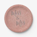 Search for rose gold paper plates Bride