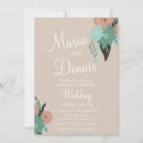 Search for peach and green wedding invitations Botanical
