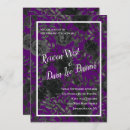Search for purple rose wedding invitations Dark
