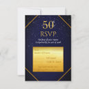 Search for 50th anniversary party rsvp cards Gold